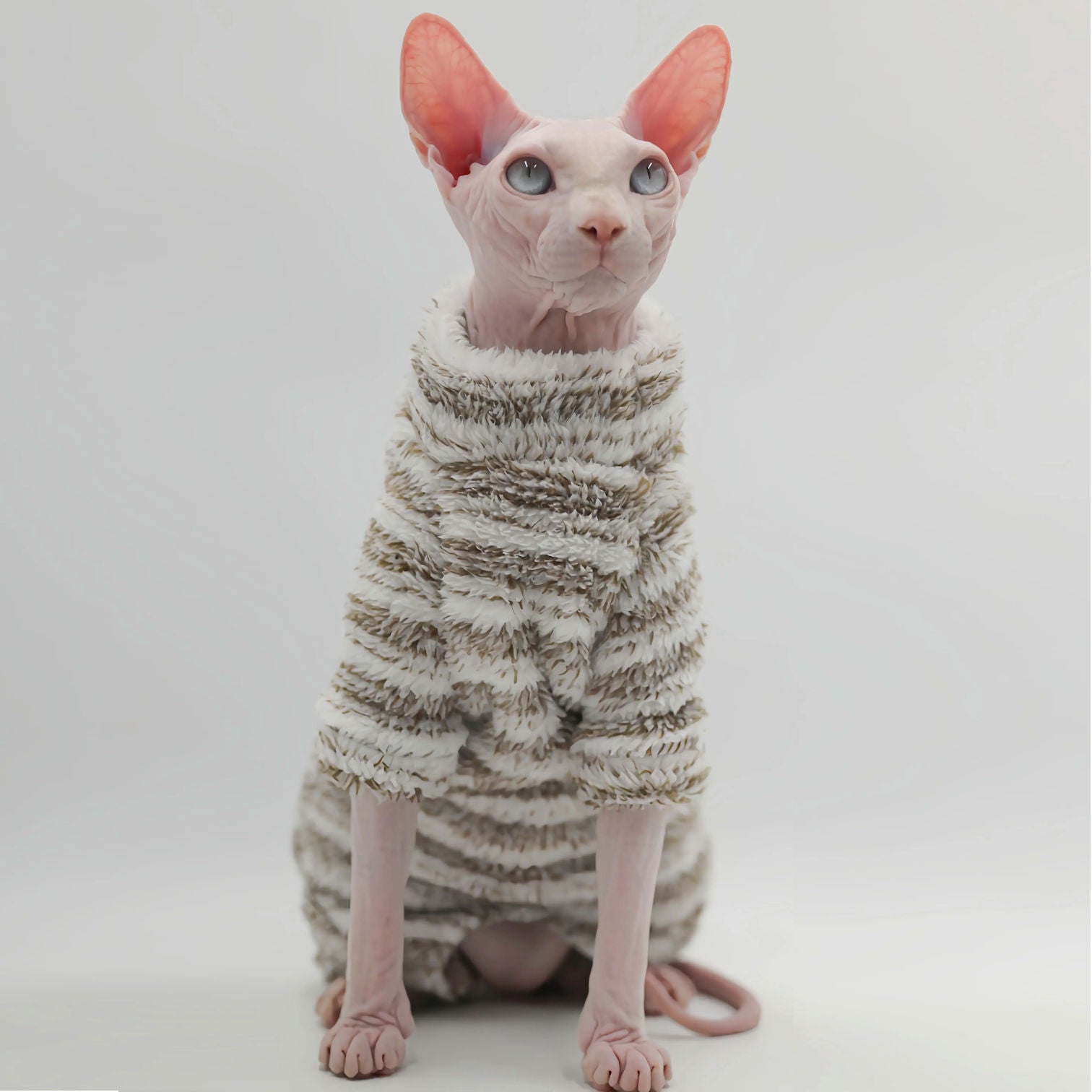 Fluffy 4-Leg Sphynx Cat Body Jumpsuit – Clothes for Cats