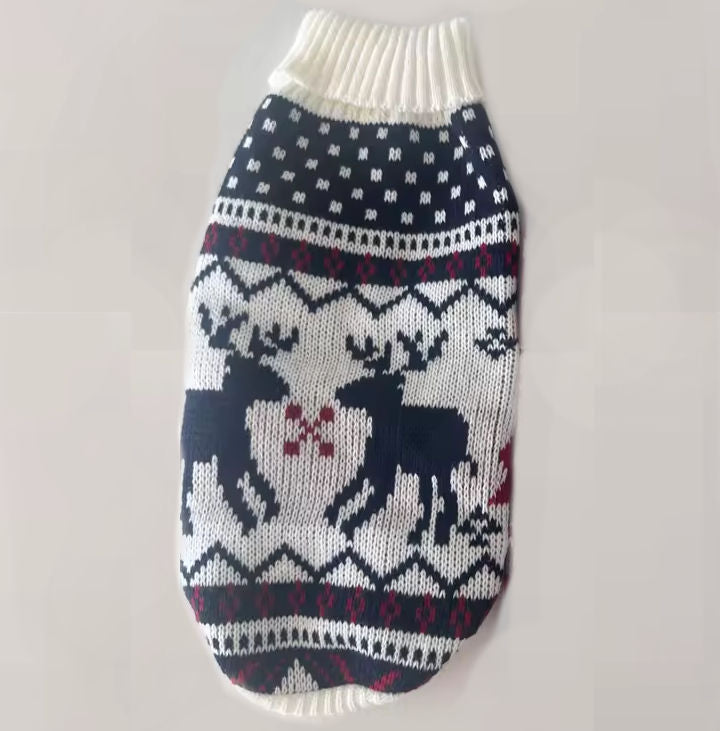Christmas Knit Sphynx Cat Jumper Sweater - Blue