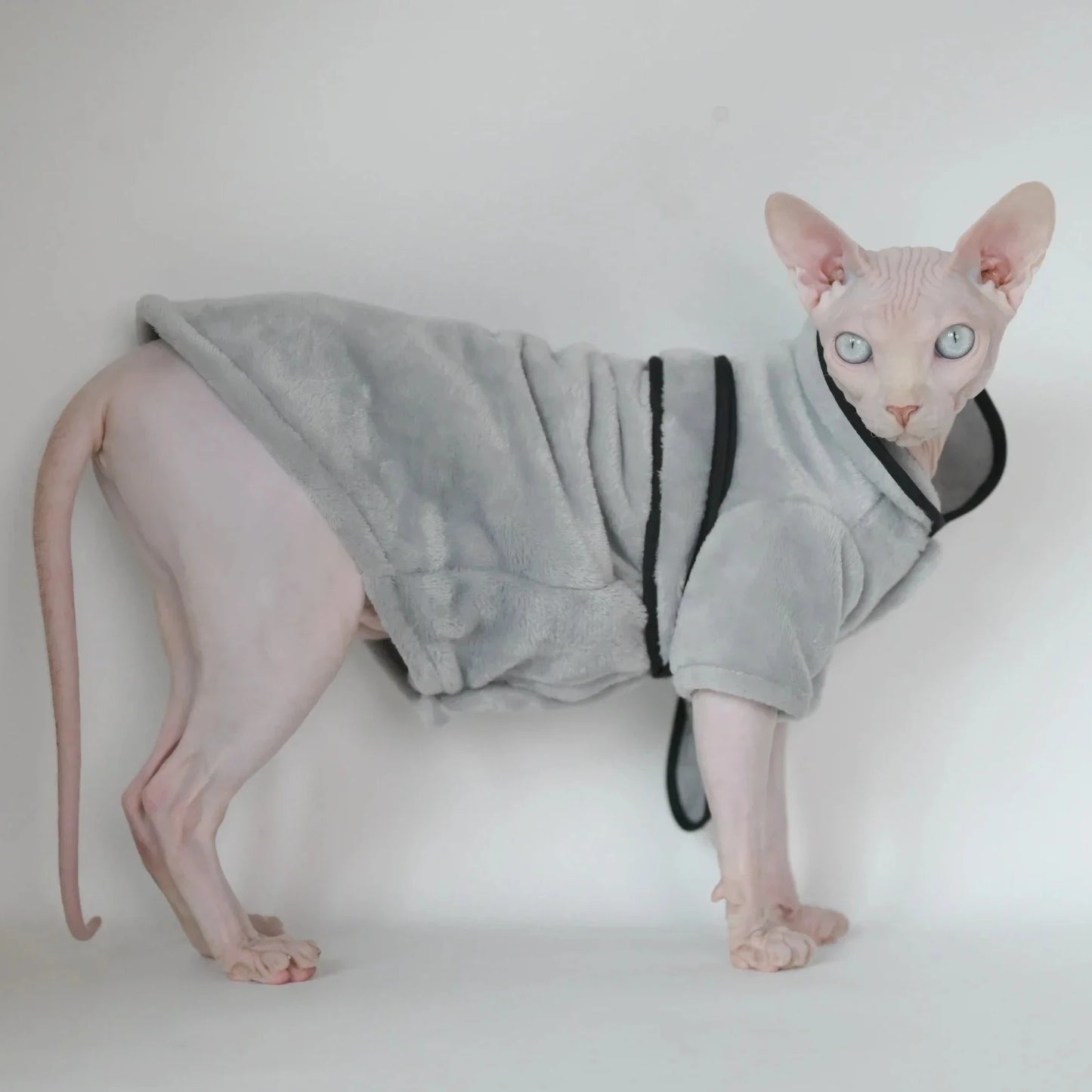 Samaurai Sphynx Cat Fleece Bath & Bed Robe