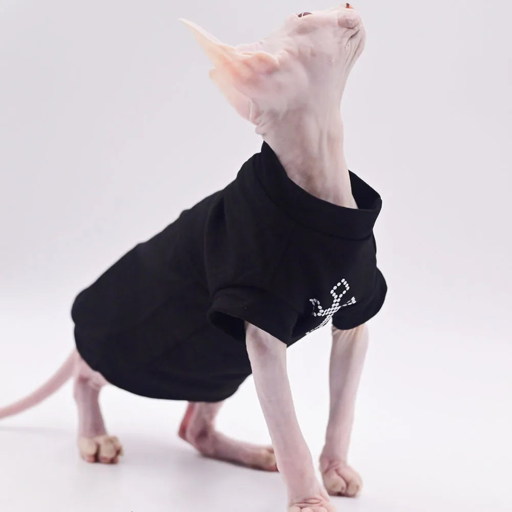 Cardinal Cross Sphynx Cat T-Shirt
