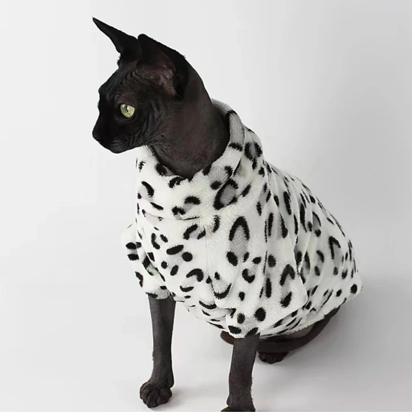 Snow Leopard Sphynx Cat Fleece