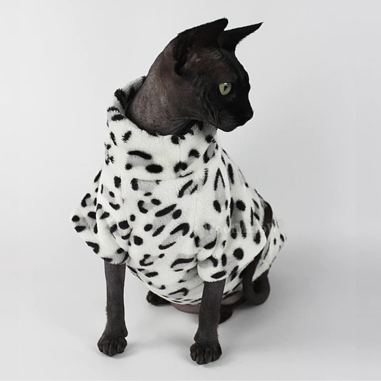 Snow Leopard Sphynx Cat Fleece
