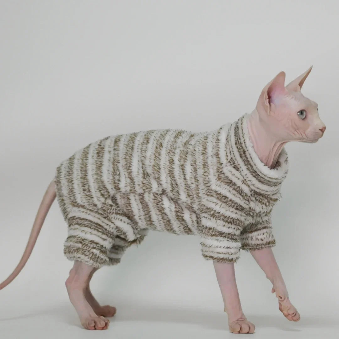 Fluffy 4-Leg Sphynx Cat Body Jumpsuit