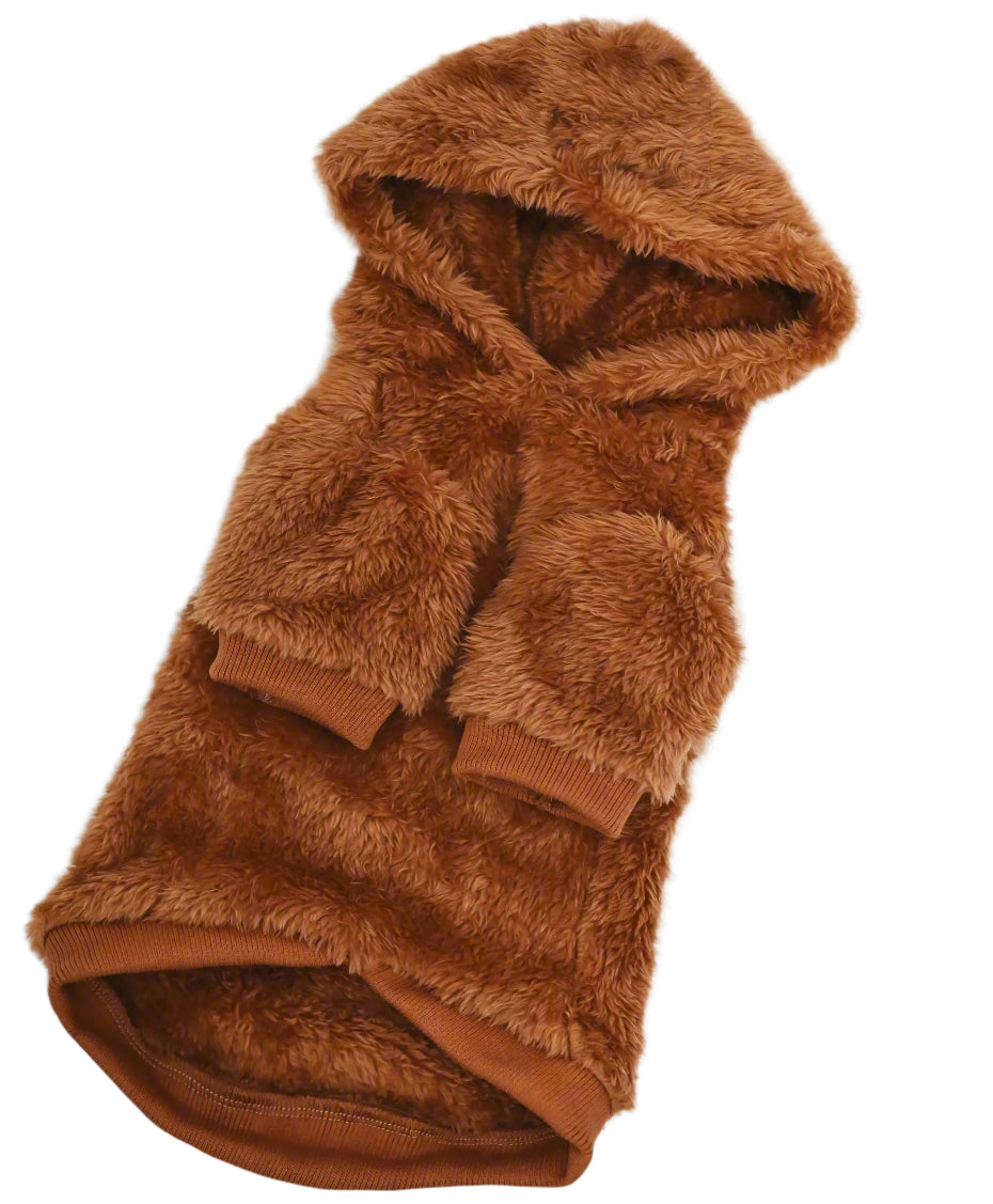 Brown Fluffy Sphynx Cat Hoody