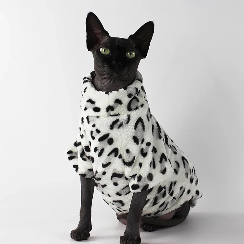 Snow Leopard Sphynx Cat Fleece