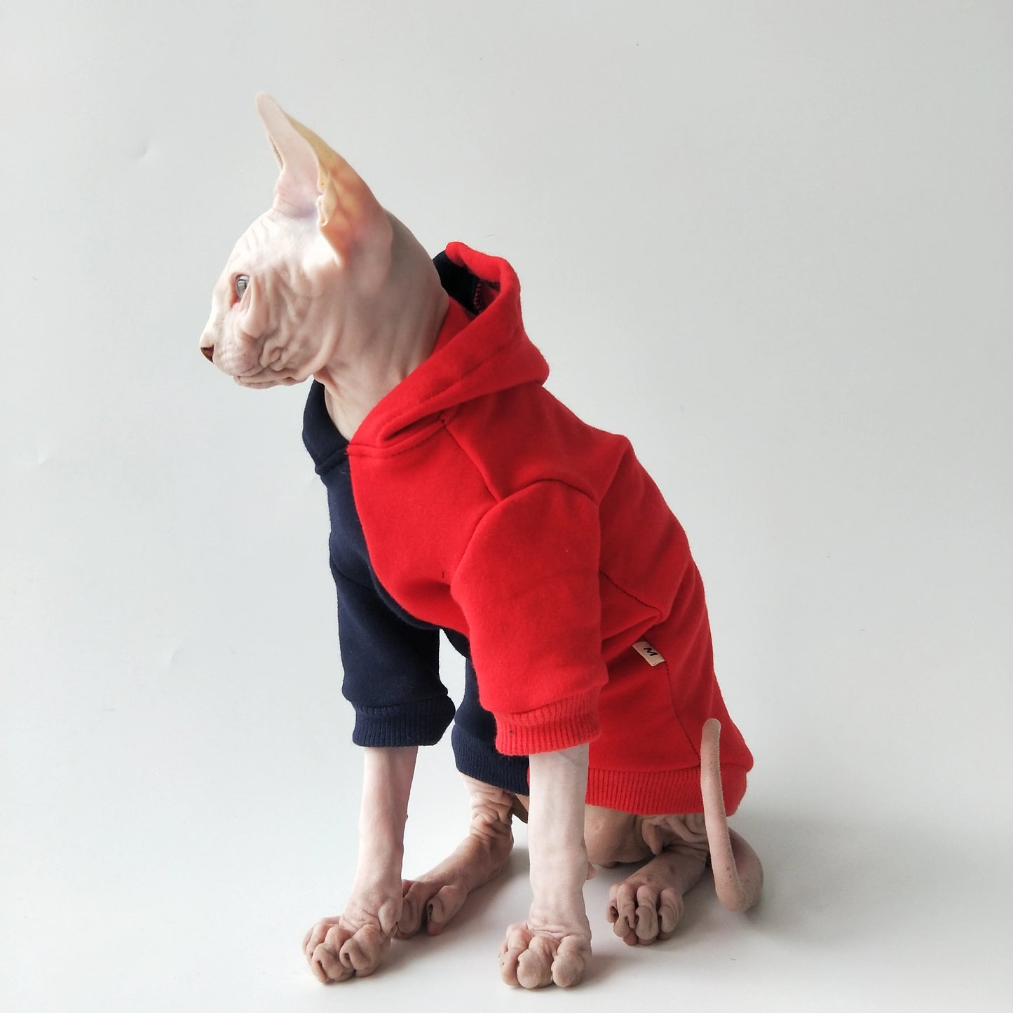 Split Colour Sweatshirt Sphynx Cat Hoodies
