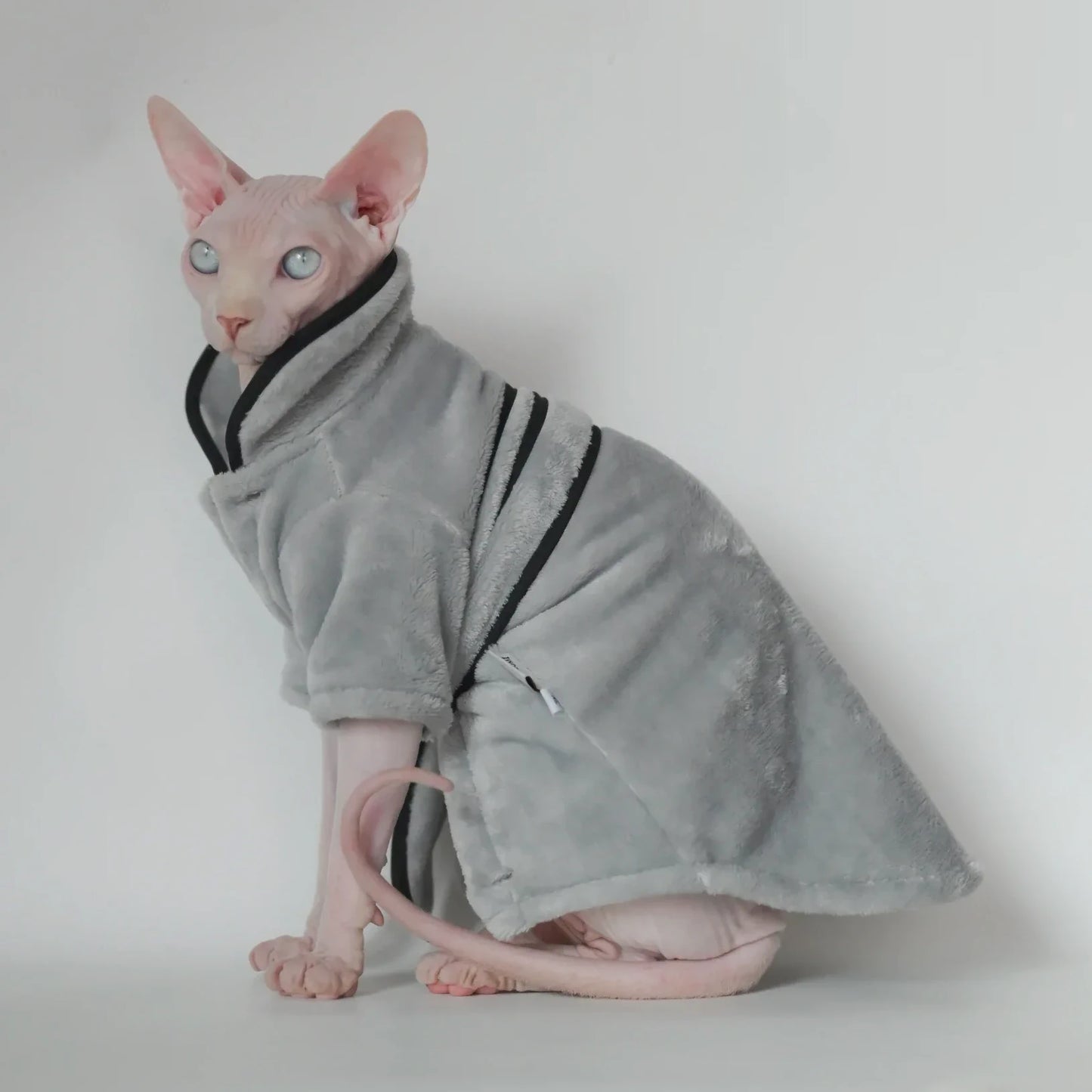 Samaurai Sphynx Cat Fleece Bath & Bed Robe