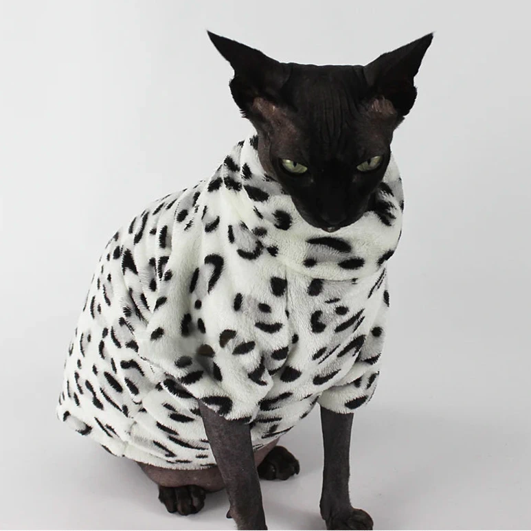 Snow Leopard Sphynx Cat Fleece