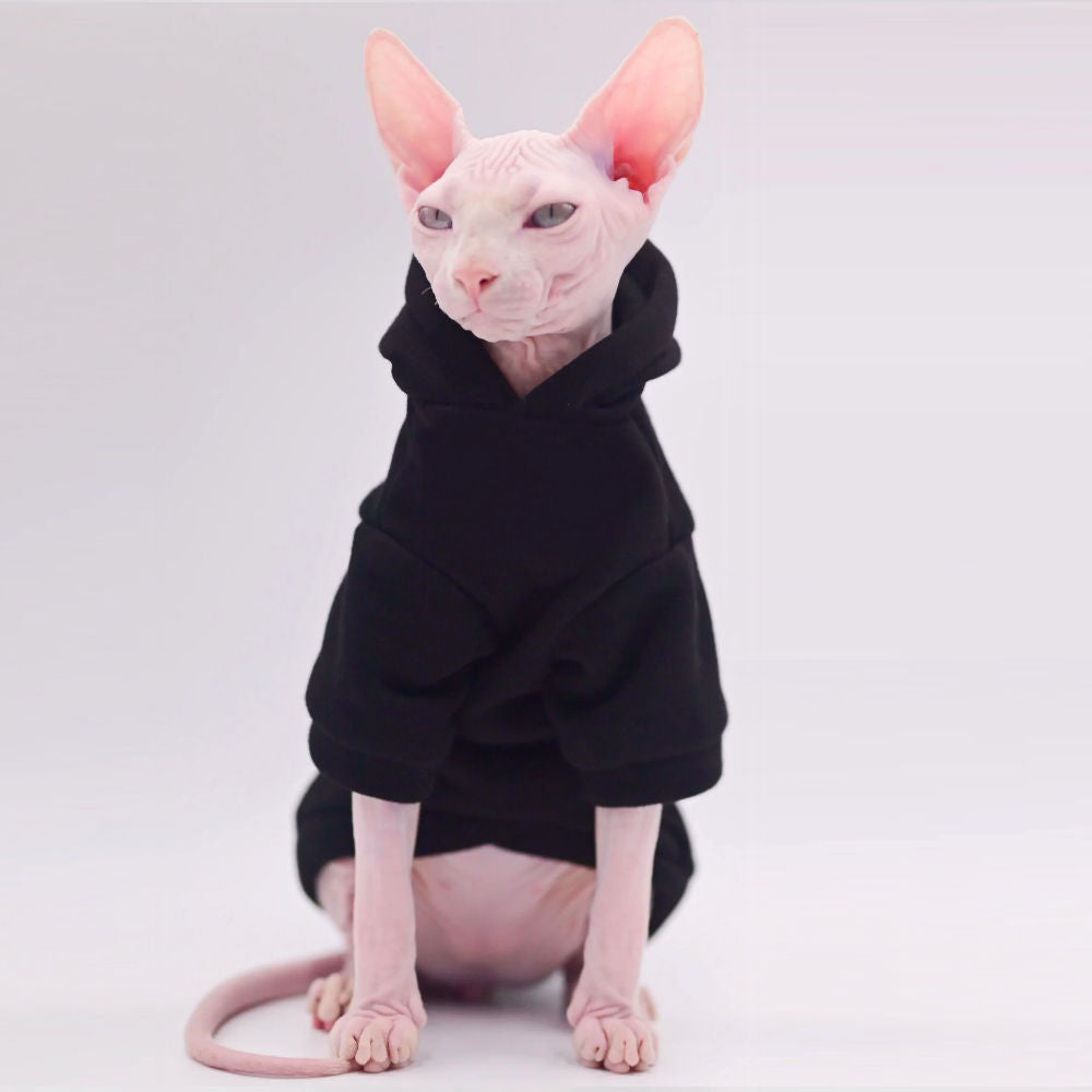 Sphynx Cat Sweatshirt Hoody - Black