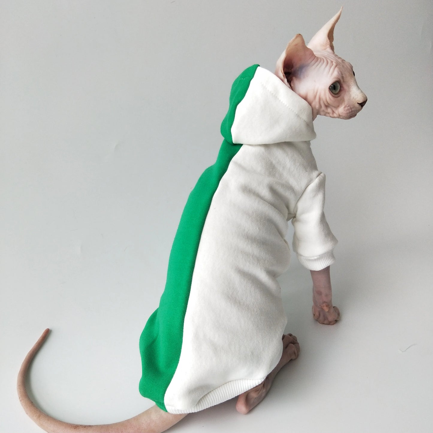 Split Colour Sweatshirt Sphynx Cat Hoodies