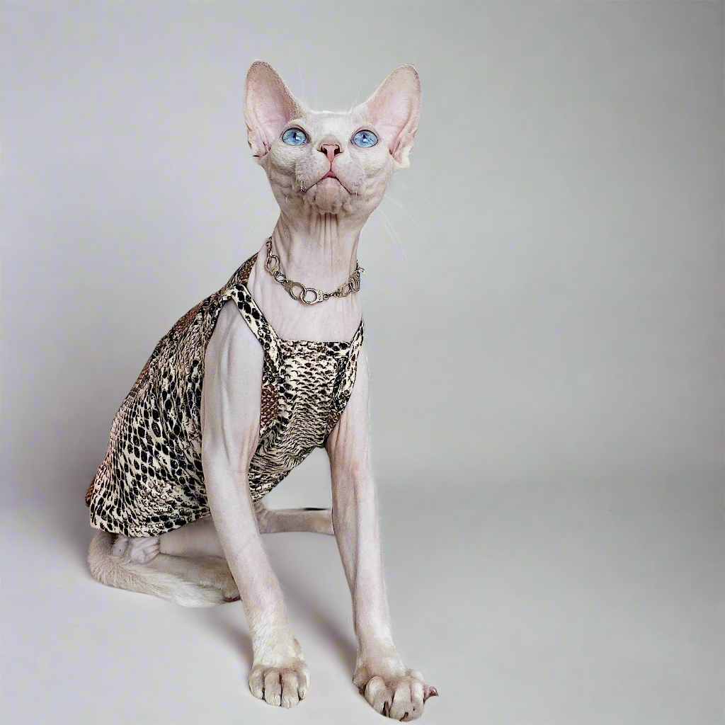 Vegan Snakeskin Sphynx Cat Vest