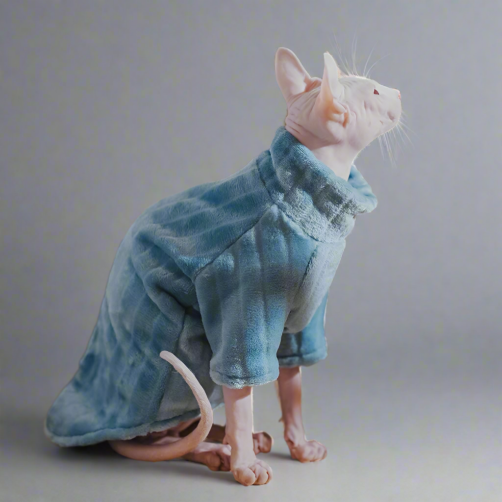 Deluxe Sphynx Cat Striped Fleece