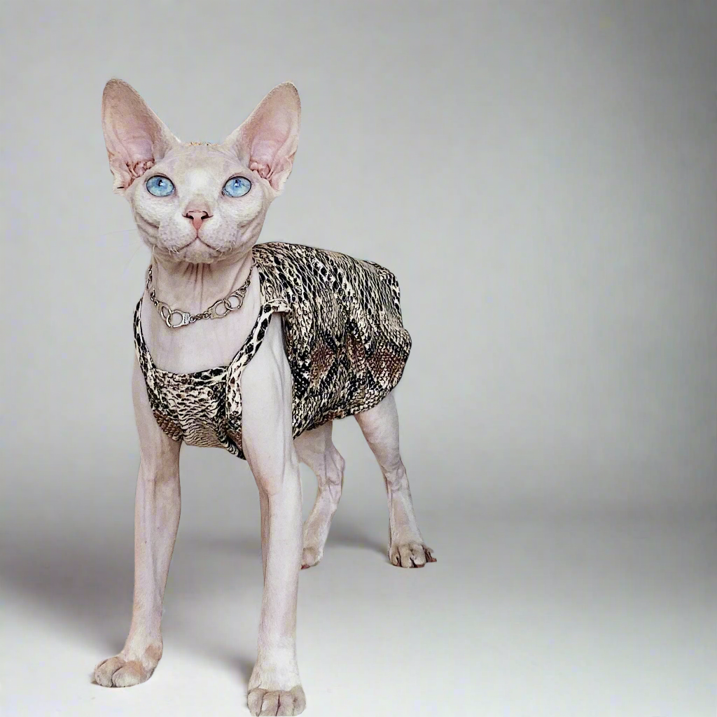 Vegan Snakeskin Sphynx Cat Vest
