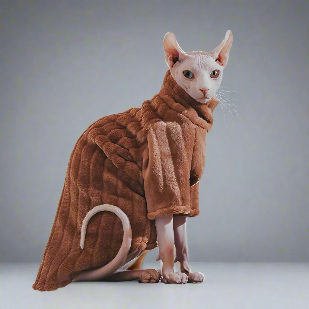 Deluxe Sphynx Cat Striped Fleece