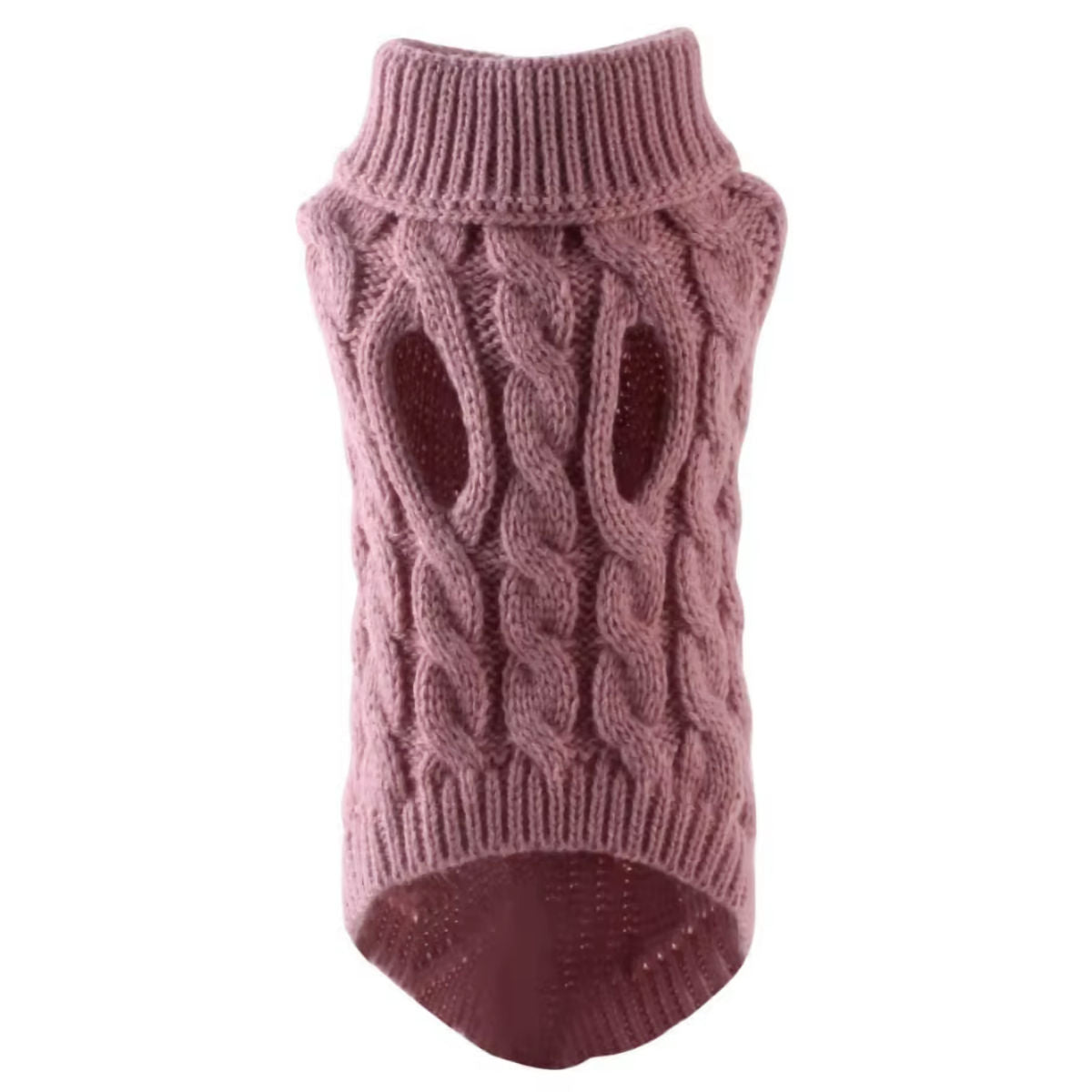 Cable Knit Sphynx Cat Jumper Sweater - Dusky Pink