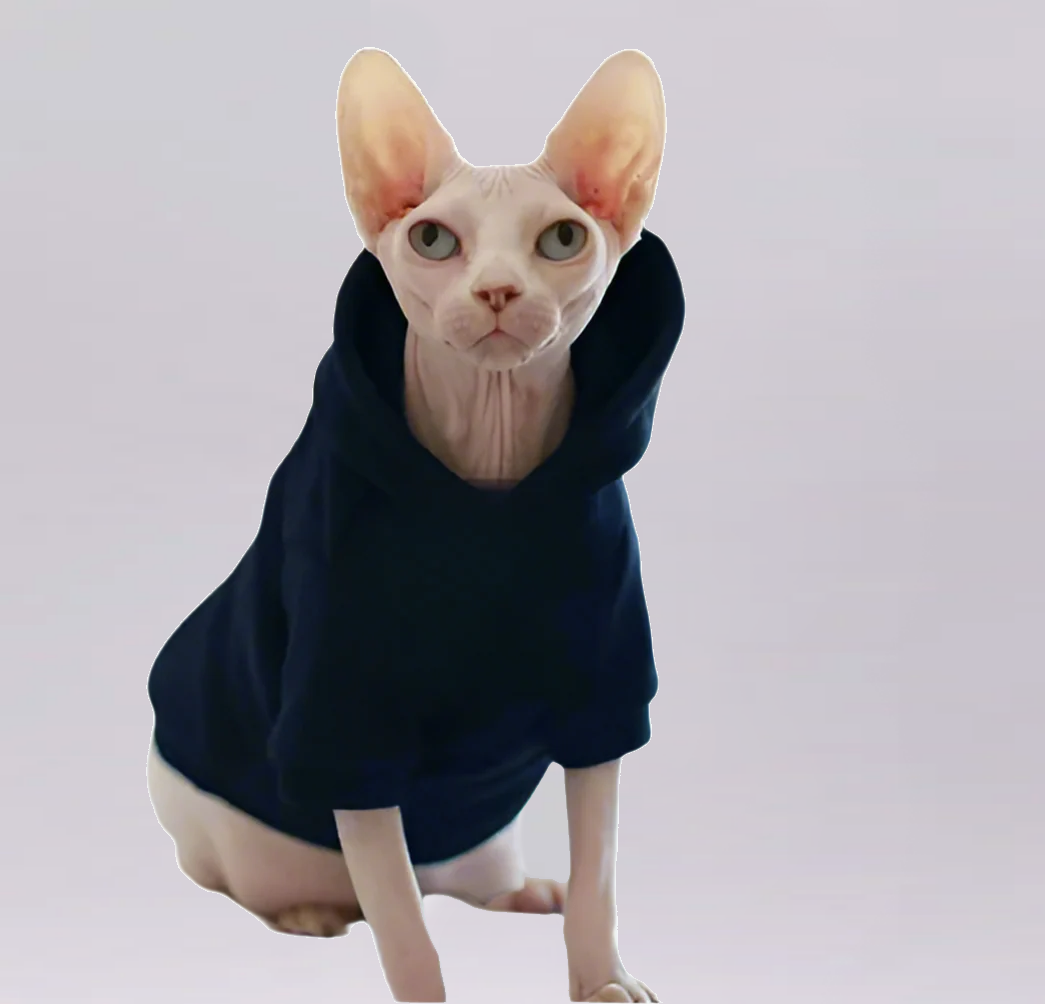 Sphynx Cat Sweatshirt Hoody - Blue