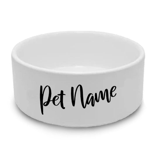 Personalised Cat Bowl with Slanted Name Image 1