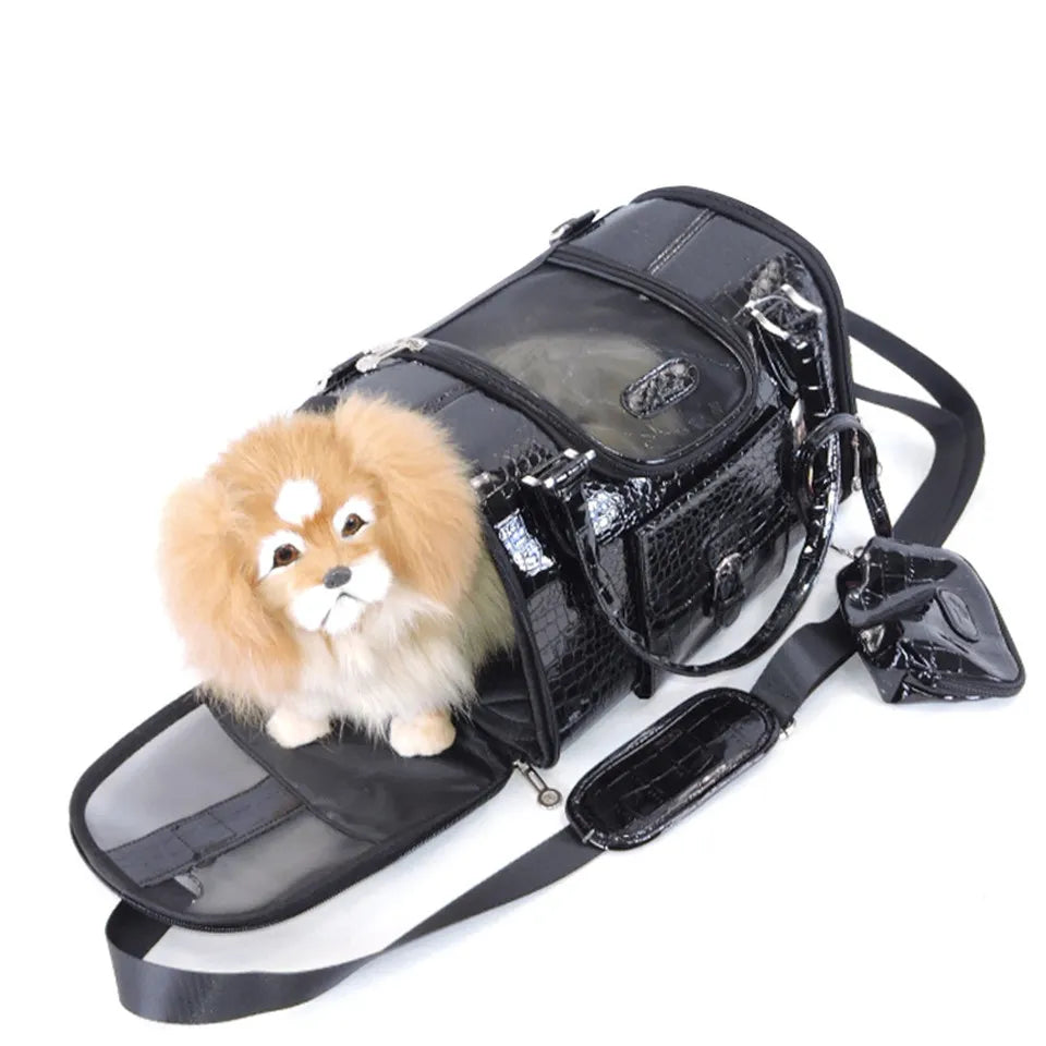 Croc Pet Cat Travel Carrier - Black