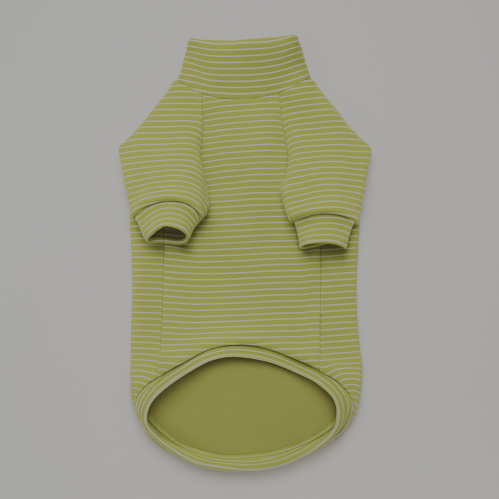 Warm Green Cat T-Shirt - Size 5