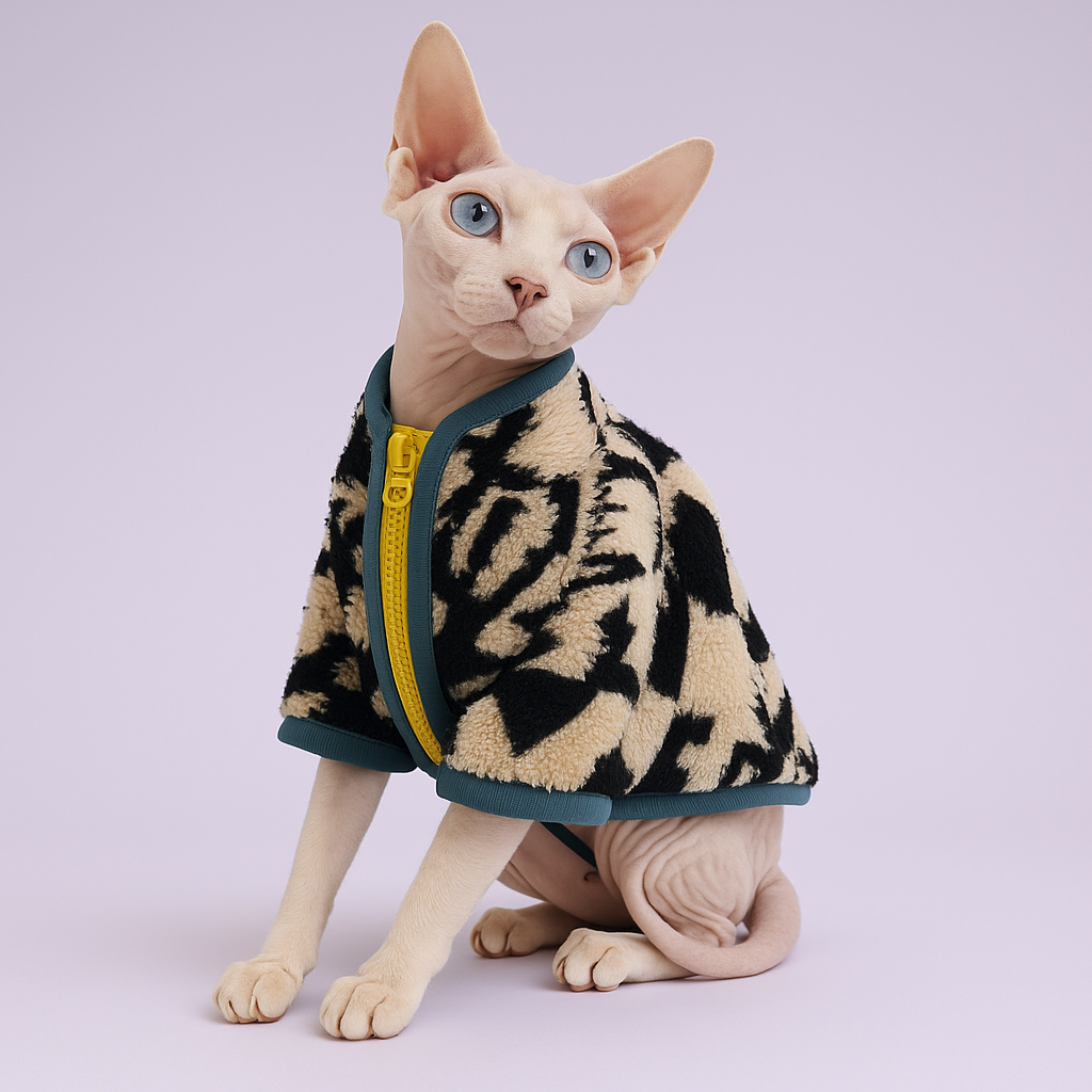 Winter Fleece Sphynx Cat Jacket