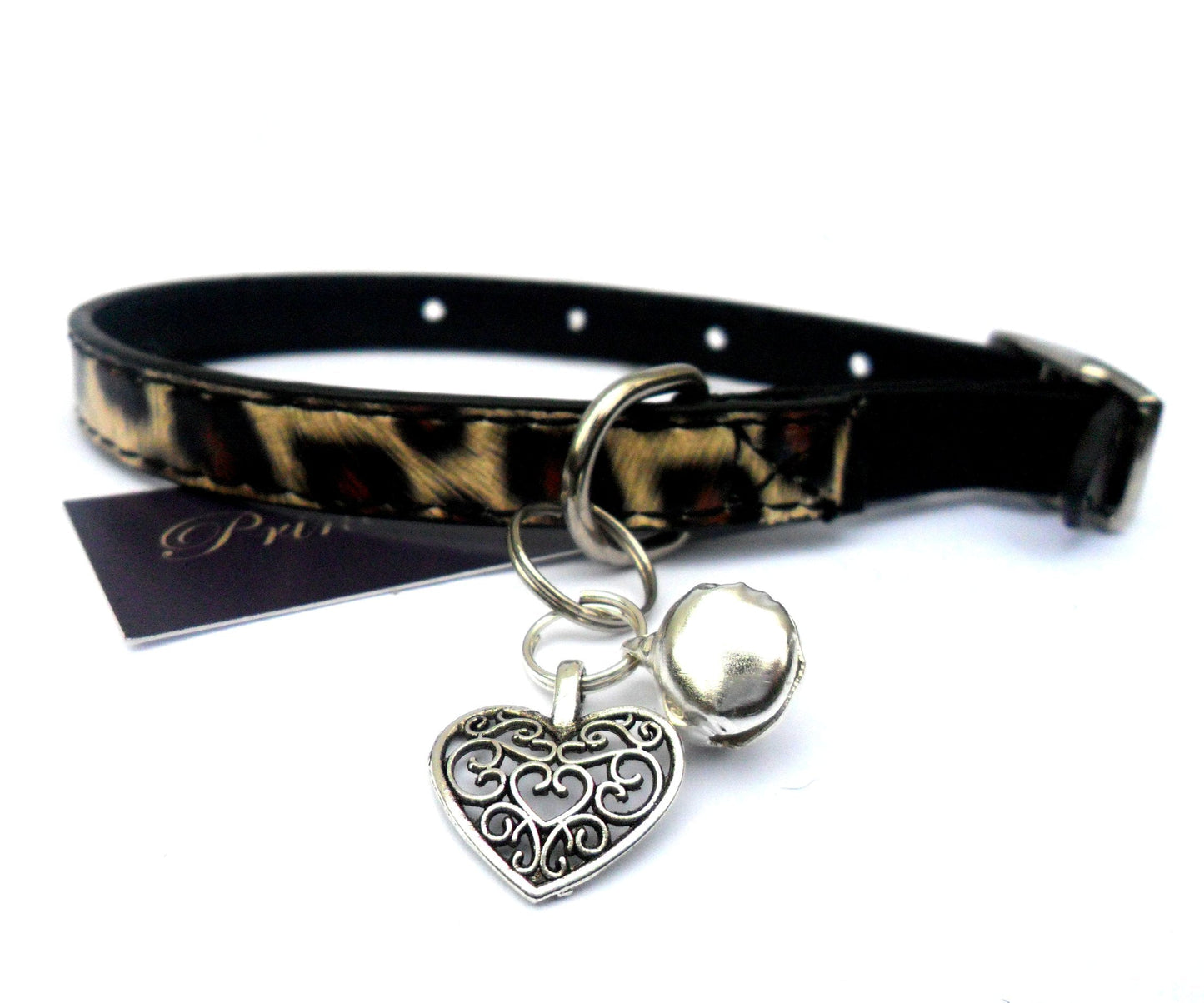Charms Filigree Heart Bell Pet Charm - Prince & Princess Designer Petwear 