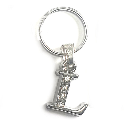 Small Silver A-Z Letter Cat Collar Charms
