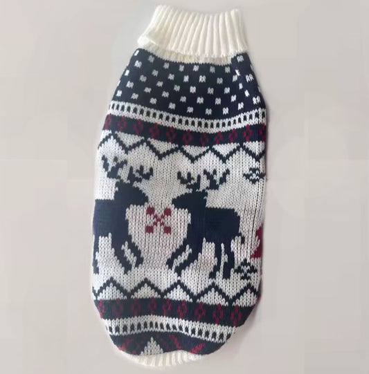 Christmas Knit Sphynx Cat Jumper Sweater - Blue