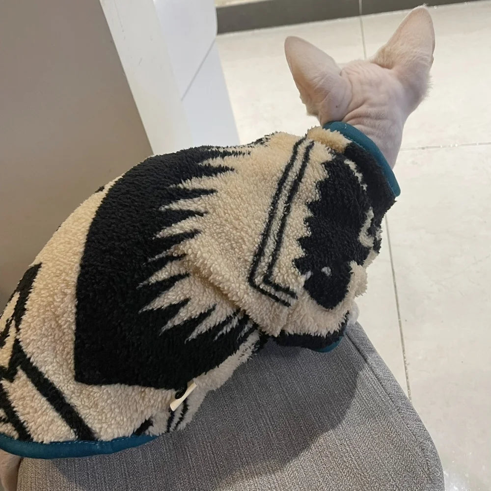 Winter Fleece Sphynx Cat Jacket