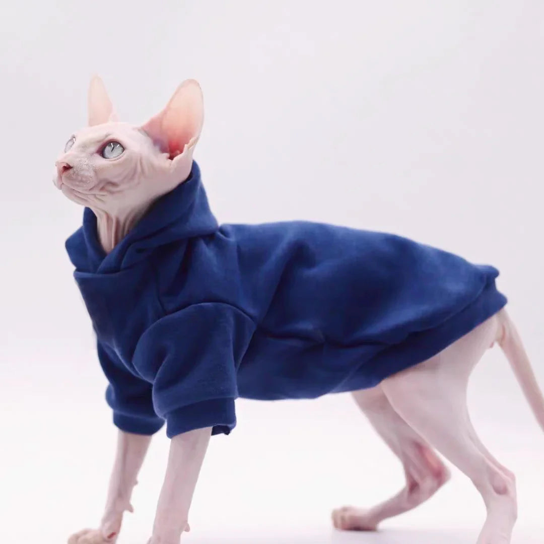 Sphynx Cat Sweatshirt Hoody - Blue