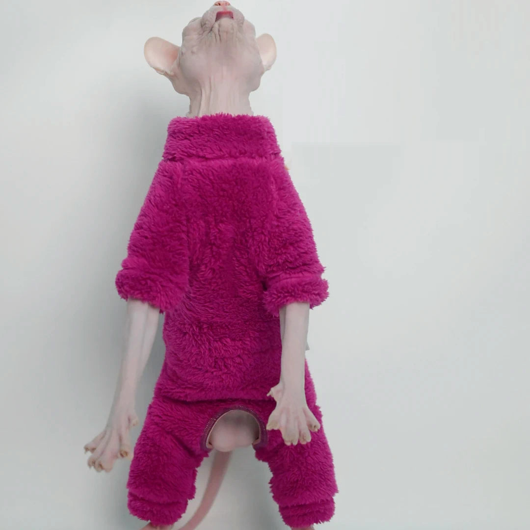 The Plum Onesie Sphynx Cat Fleece
