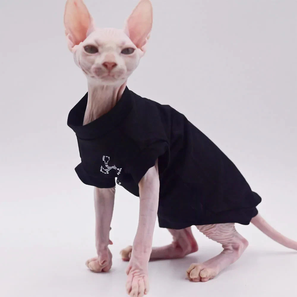 Cardinal Cross Sphynx Cat T-Shirt