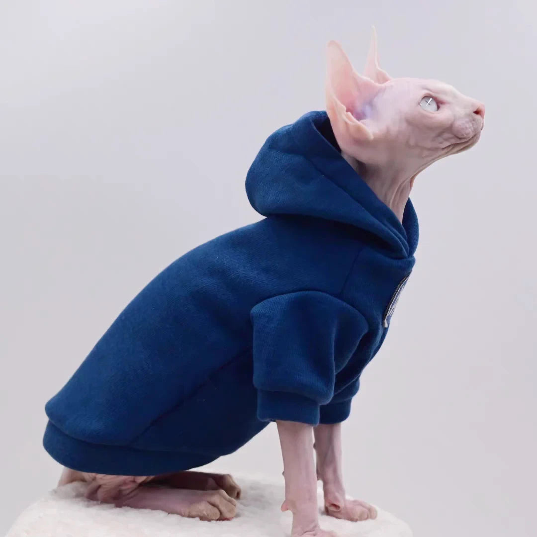 Sphynx Cat Sweatshirt Hoody - Blue