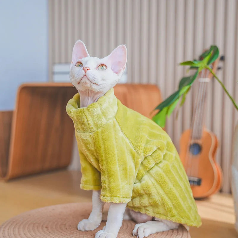 Deluxe Sphynx Cat Striped Fleece