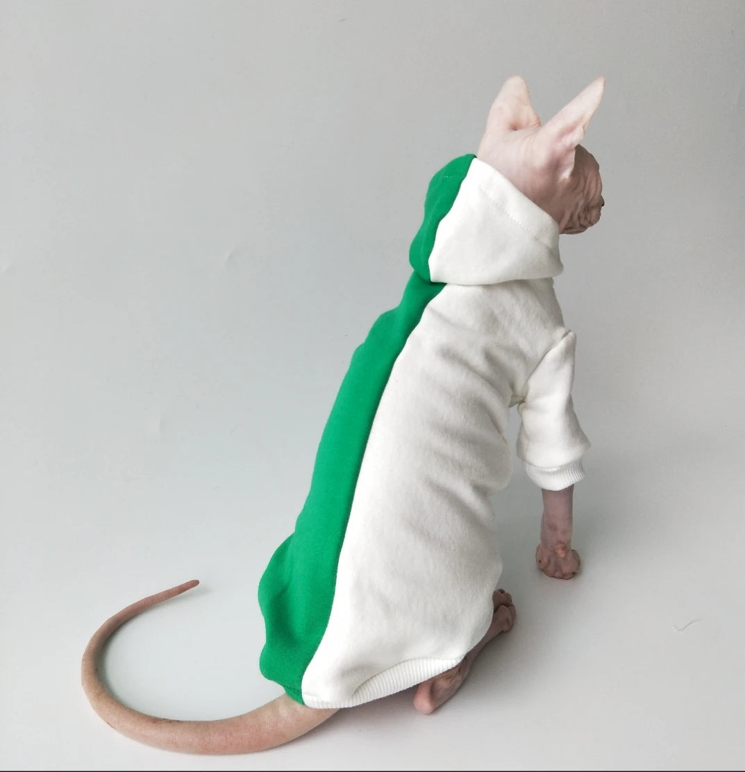 Split Colour Sweatshirt Sphynx Cat Hoodies