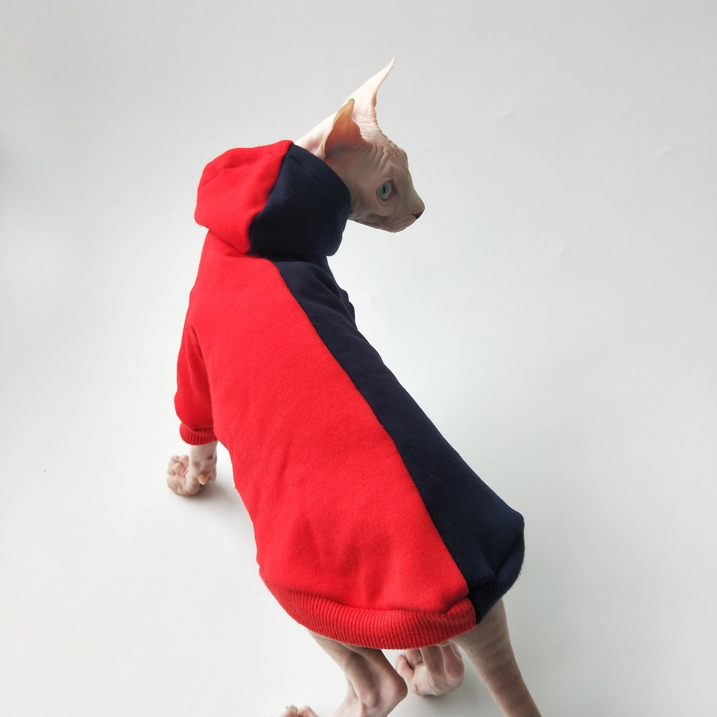 Split Colour Sweatshirt Sphynx Cat Hoodies