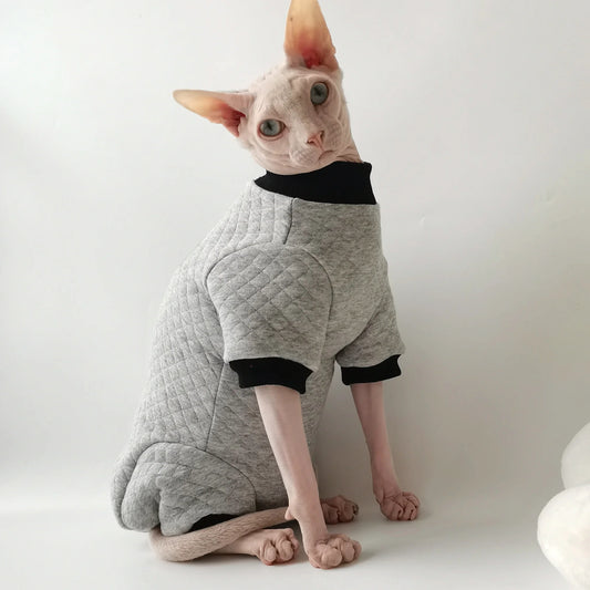 Sphynx Cat Grey Jumpsuit Jacket