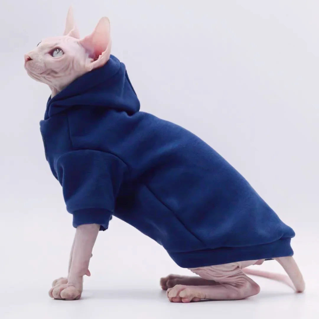 Sphynx Cat Sweatshirt Hoody - Blue