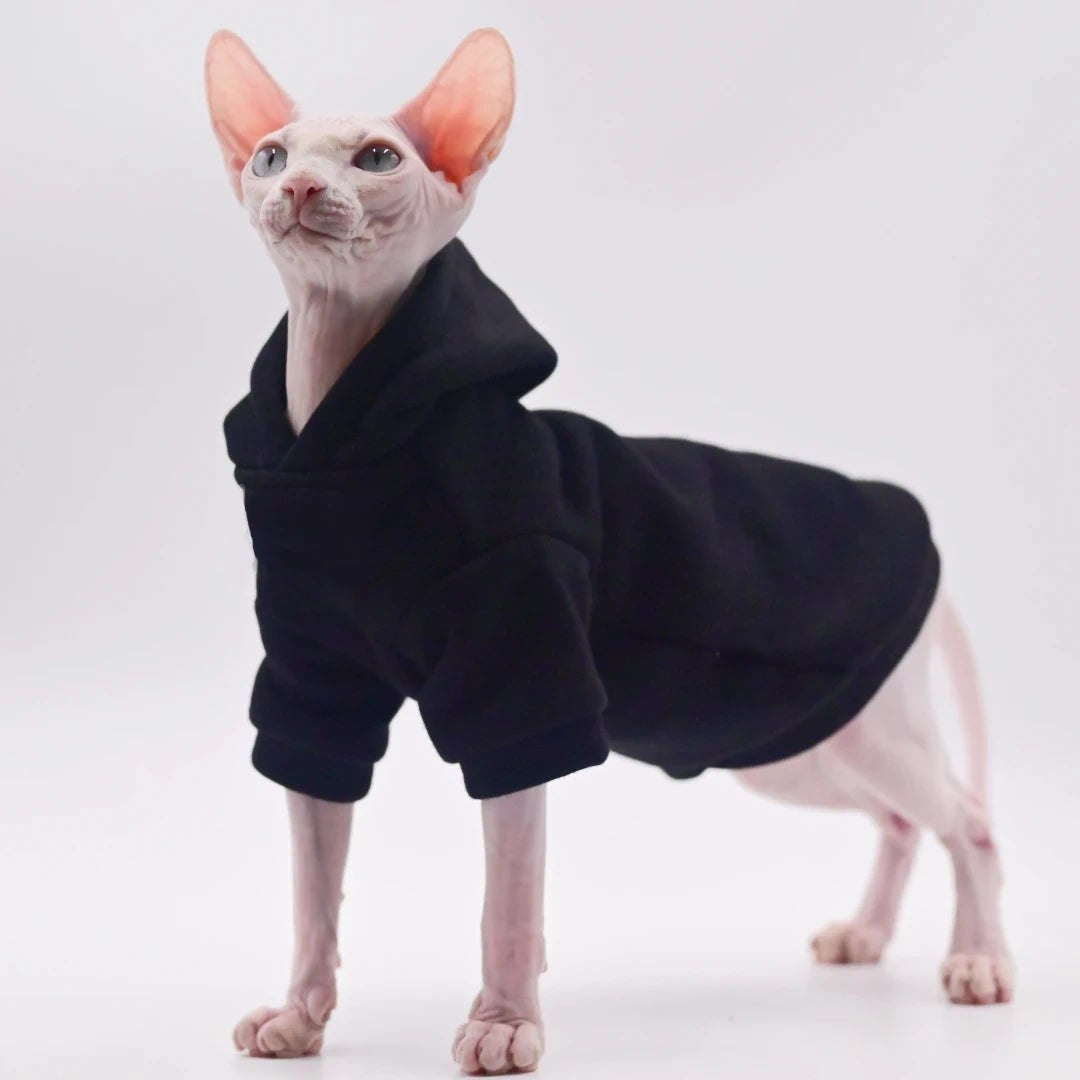 Sphynx Cat Sweatshirt Hoody - Black