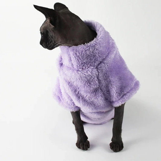 Pretty Pullover Fleece Sphynx Cat Tops