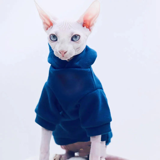 Sphynx Cat Sweatshirt Hoody - Blue