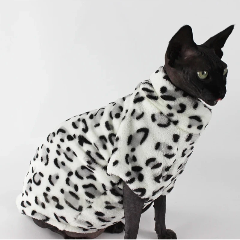 Snow Leopard Sphynx Cat Fleece
