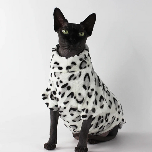 Snow Leopard Sphynx Cat Fleece