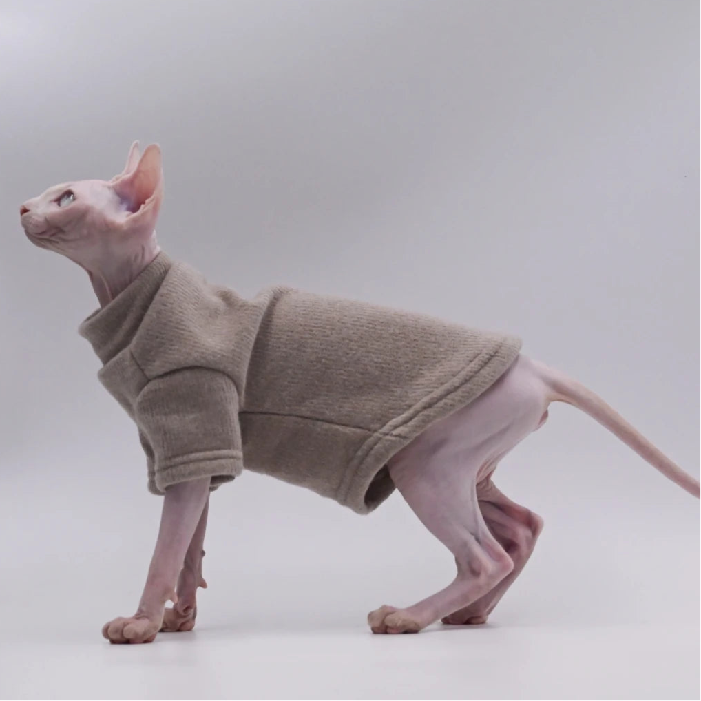 Double Layered Knit Sphynx Cat Jumper Sweater