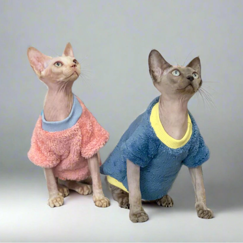 Fluffy Fleece Sphynx Cat Jumpers