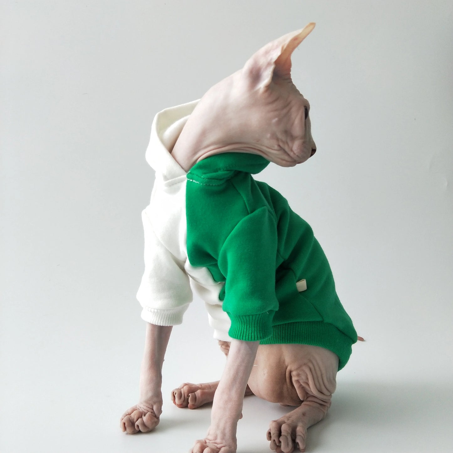 Split Colour Sweatshirt Sphynx Cat Hoodies