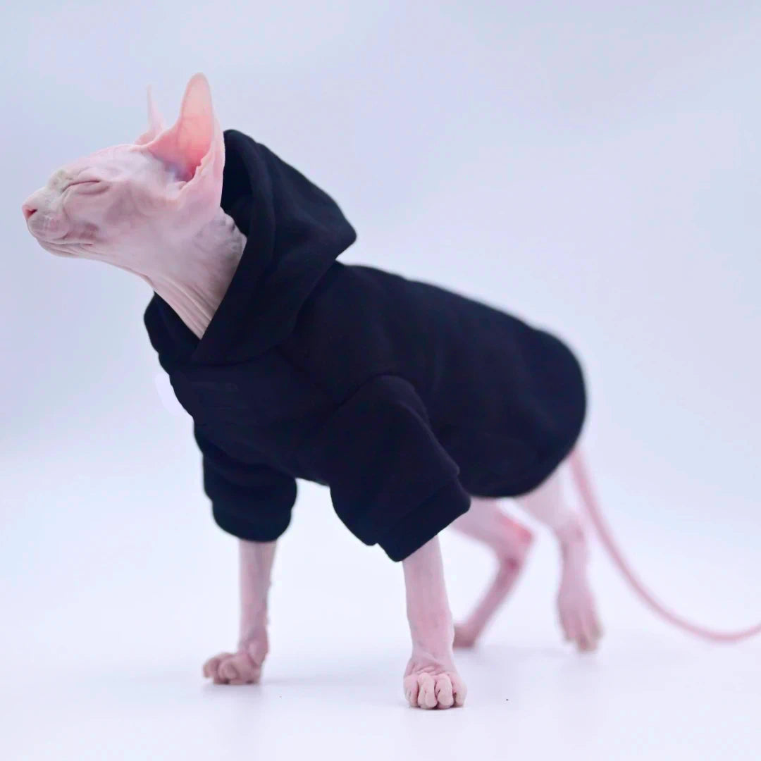 Sphynx Cat Sweatshirt Hoody - Black
