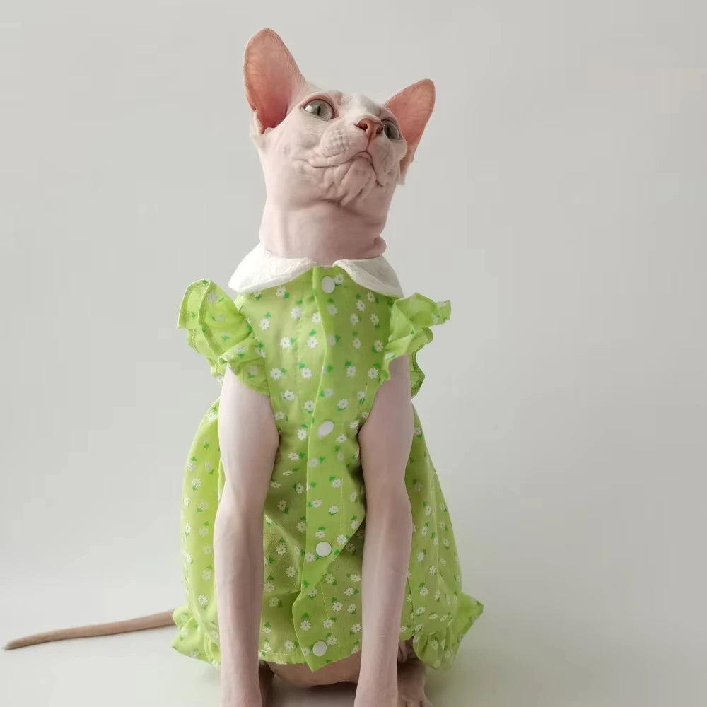 Floral Sphynx Cat Dress