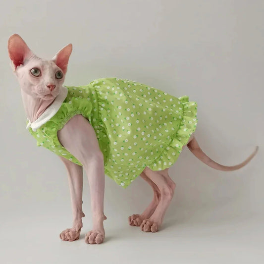 Floral Sphynx Cat Dress