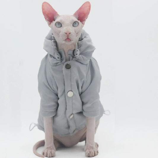 Super Warm Sphynx Cat Sport Jacket Hoody