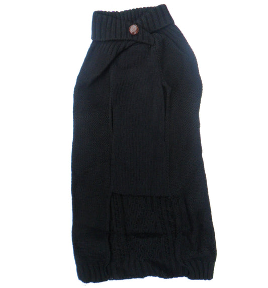 Cable Knit Cat Jumper Sweaters Black